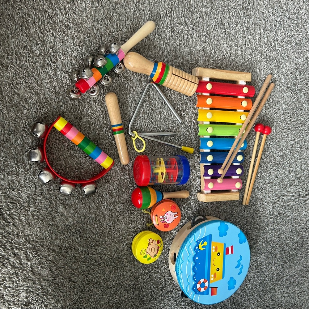 ✨ Kids Rainbow Musical wooden instrument Toy Set - Multicolor